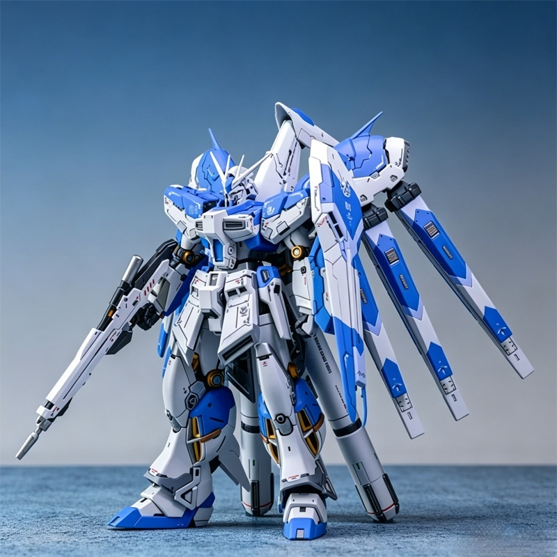 Model Kit Pg - RG 1/144 RX-93-ν2 Hi-Nu Mecha ชุดประกอบโมเดลพร้อมชิ้นส่วนกรวย