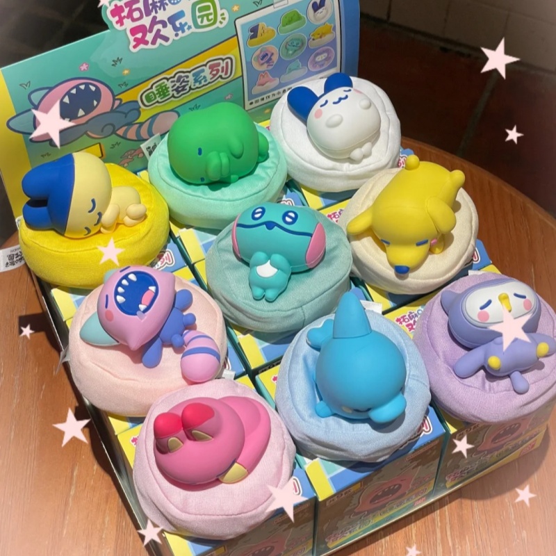 Bandai Model Tamagotchi - ของเล่นฟิกเกอร์อนิเมะสะสม แบนได ทามาก็อตจิ ซีรีส์ท่านอนหลับ กล่องสุ่ม พร้อมหมอน