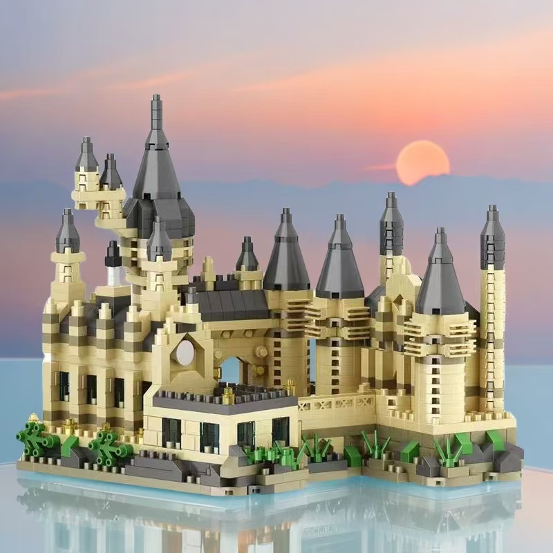 Model Kit Harry Potter - 1851 ชิ้นมินิเมจิกอะคาเดมี่โมเดลบล็อกตัวต่อ,ของเล่นเพื่อการศึกษาสำหรับผู้ใหญ่,ของตกแต่งบ้าน,ของขวัญวันเกิด,ของขวัญคริสต์มาส
