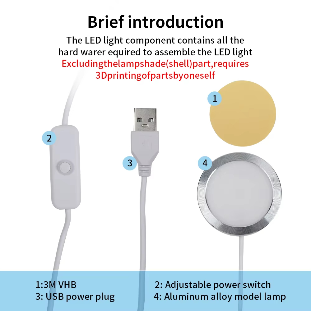 ชุดหลอดไฟ LED USB สำหรับ Bambu - Model Kit F1 บทวิจารณ์และราคา